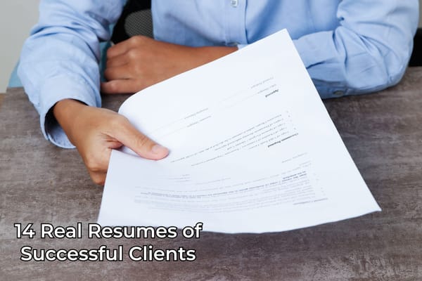 14 real CVs from successful clients