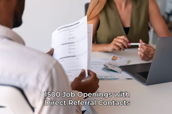 1,500 job openings with direct referral contacts