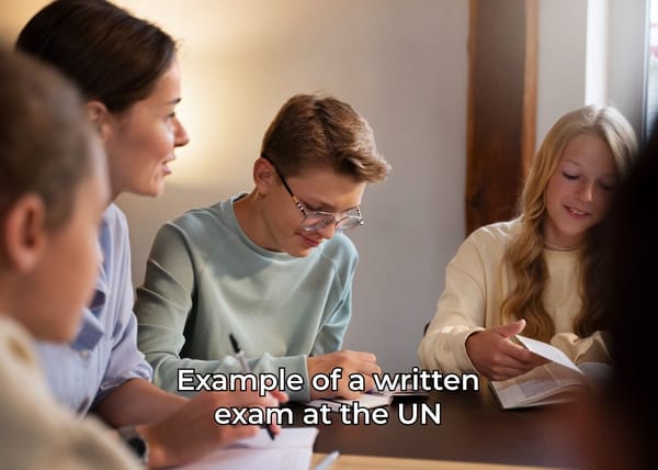 Example of a written exam at the UN