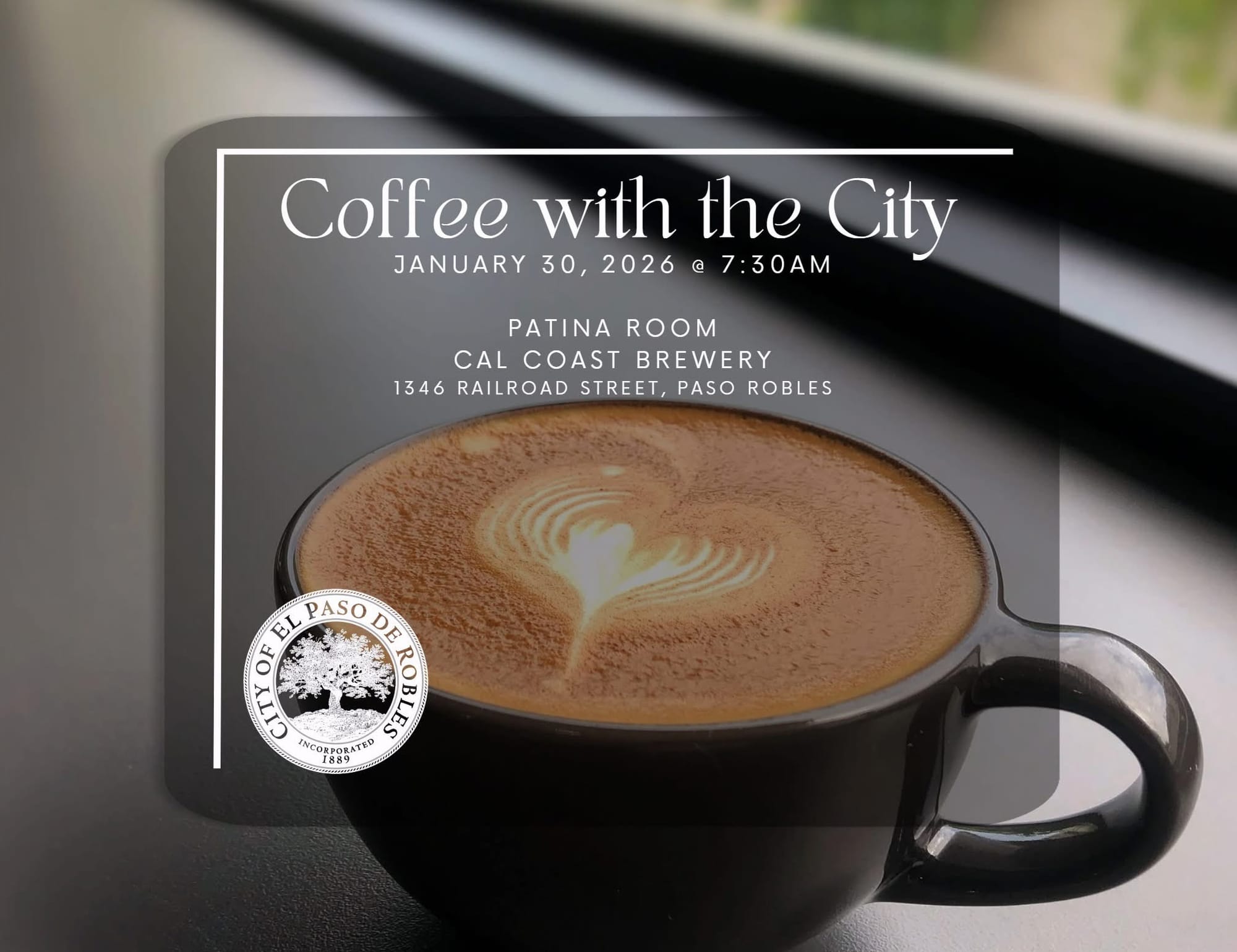Coffee with the City on April 30th @ 7:30am