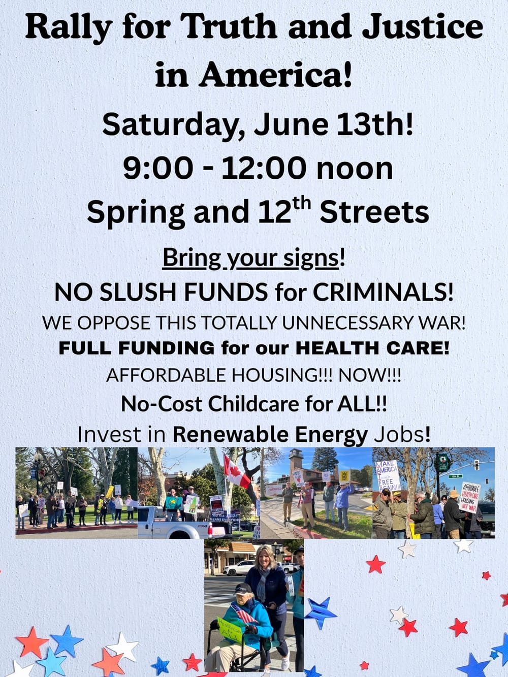 Rally on Saturday, June 13th!