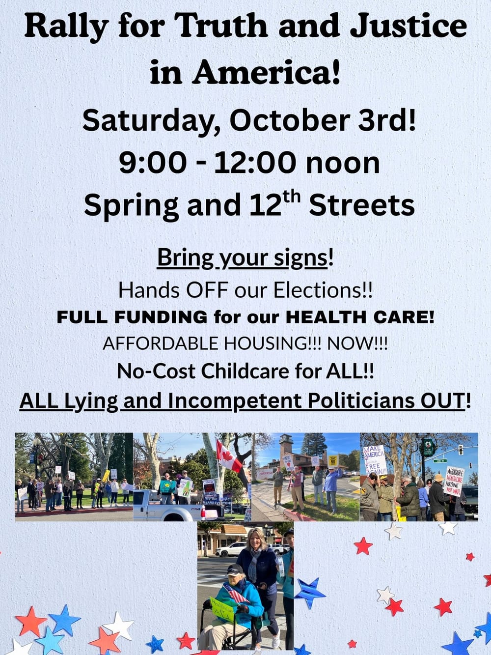 Rally with us! Saturday, Oct. 3!