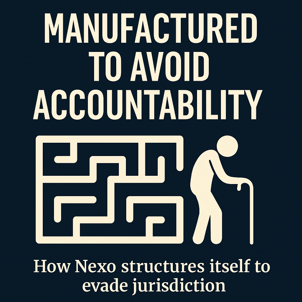 How Nexo Structures Itself to Avoid Accountability - Case 2025-000001