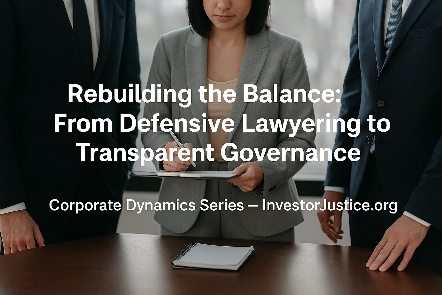 Rebuilding the Balance: From Defensive Lawyering to Transparent Governance