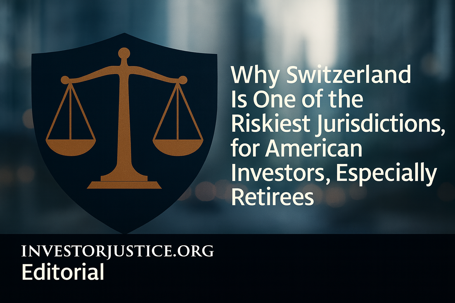 Why Switzerland Is One of the Riskiest Jurisdictions for American Investors, Especially Retirees