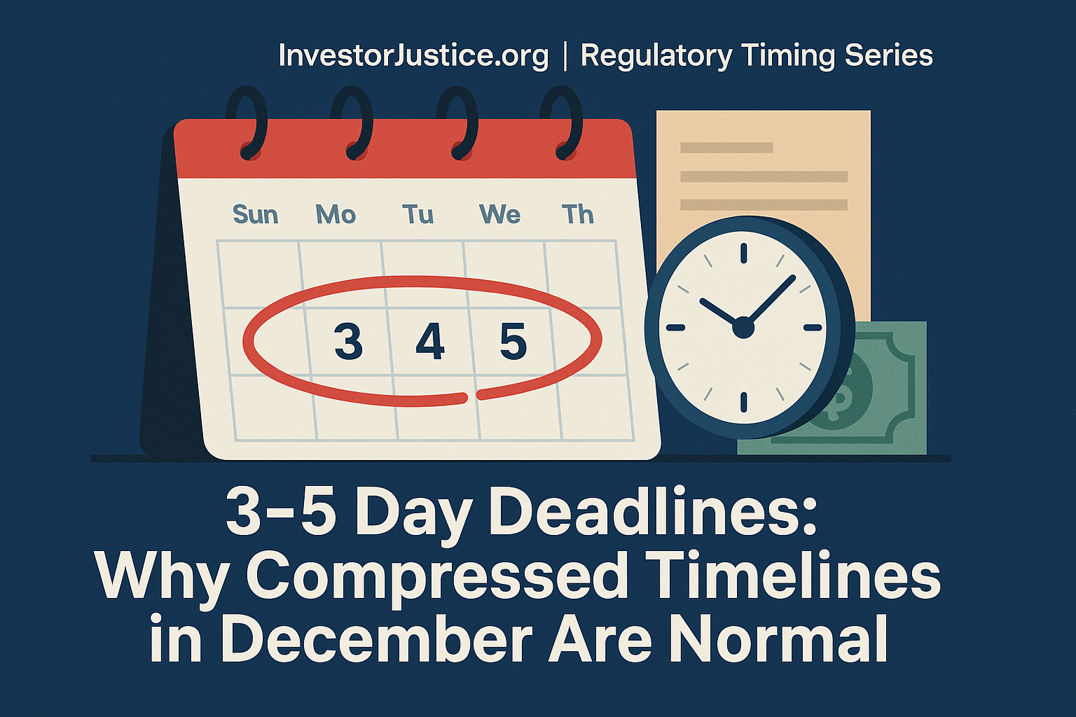 “3–5 Day Deadlines”: Why Compressed Timelines in December Are Normal