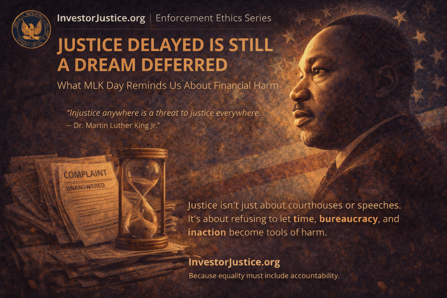 Justice Delayed Is Still a Dream Deferred: What MLK Day Reminds Us About Financial Harm