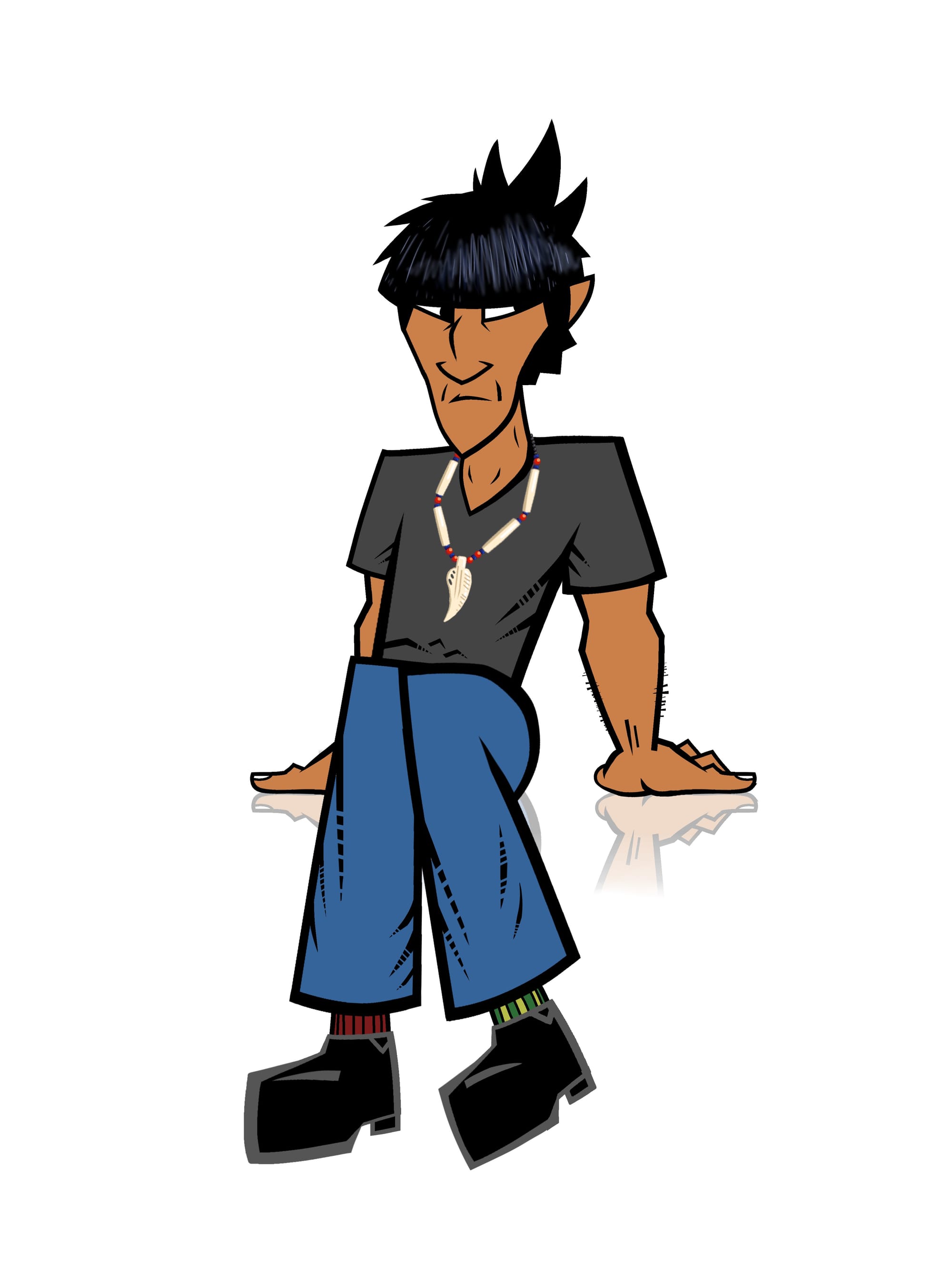 Digital illustration of a native man.