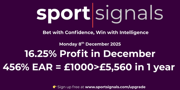 ⚽ Sport Signals Profit Pulse 8th December 2025 - Weekly Recap & Upcoming Tips