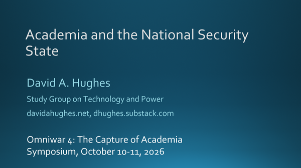 David A. Hughes, “Academia and the National Security State”