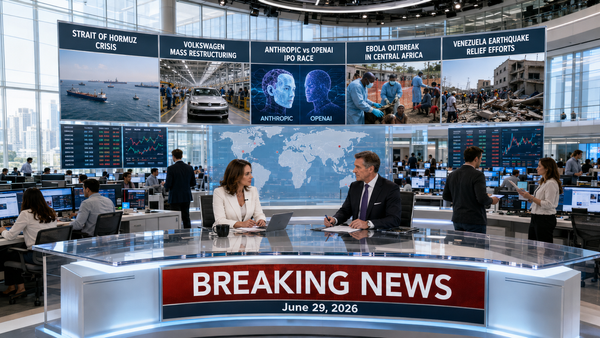 📰 WBN Breaking News – June 29, 2026: Hormuz Standoff Rattles Markets As AI IPO Race Splits, Volkswagen Collapse Deepens, And Global Crises Mount