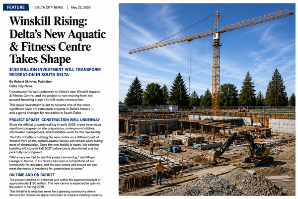 Delta’s New Winskill Aquatic Centre Is Rising — And It Signals a Major Shift for South Delta