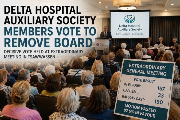 Delta Hospital Auxiliary Members Vote to Remove Board in Decisive Result