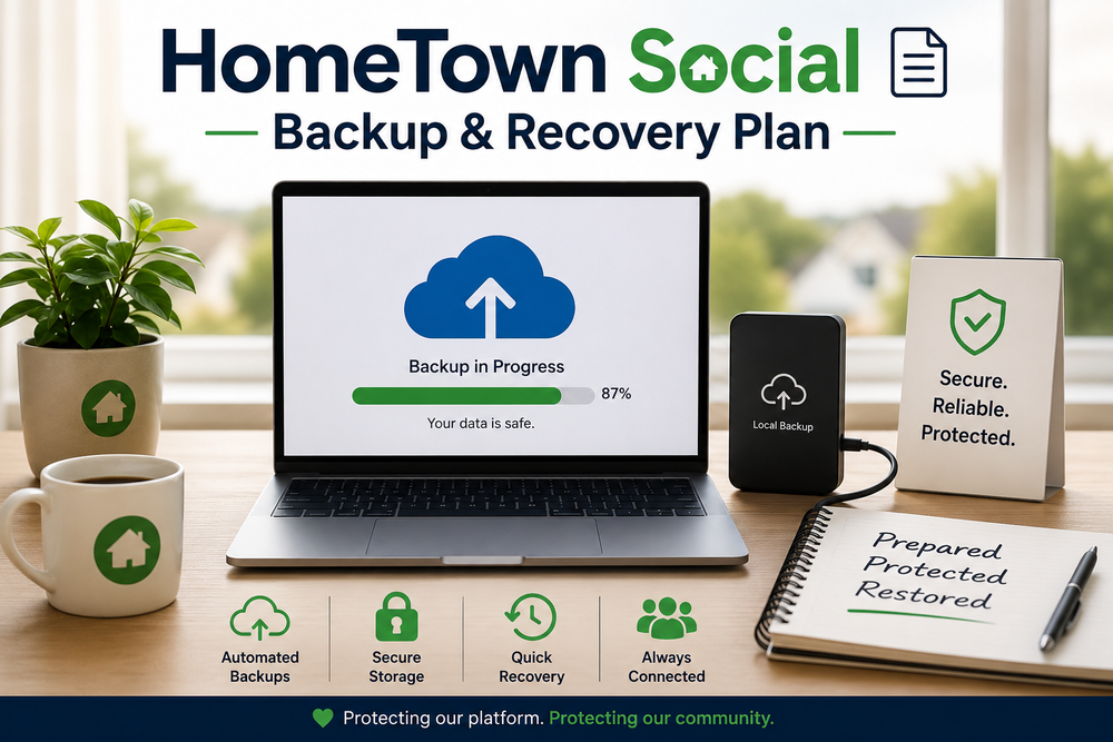 HomeTown Social — Backup & Recovery Plan 📄July 28, 2026