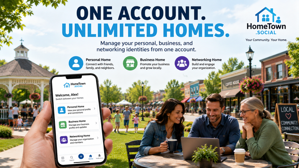 📰 HomeTown.Social – July 20, 2026:One Account. Unlimited Homes.