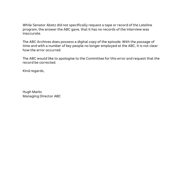 The Recording the ABC tried to stop from being published