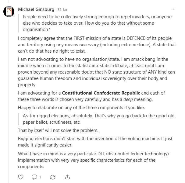 The merits of a Confederate Constitutional Republic