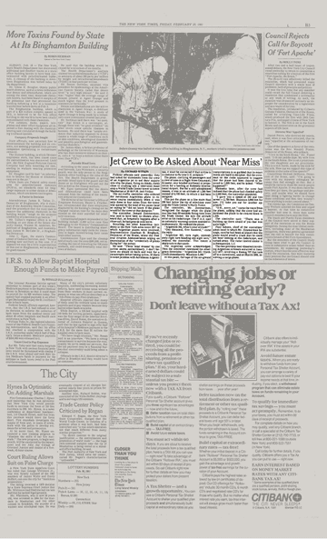 JET CREW TO BE ASKED ABOUT 'NEAR MISS' - The New York Times