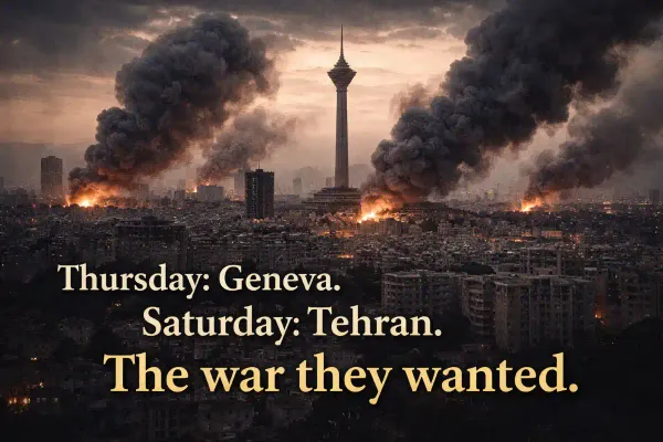 Smoke rises over Tehran following US and Israeli strikes on February 28, 2026, part of Operation Epic Fury targeting Iranian government and military facilities.