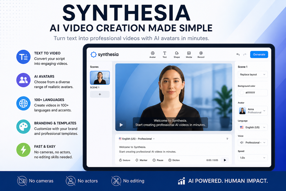 Synthesia: Redefining Video Creation Through AI Innovation