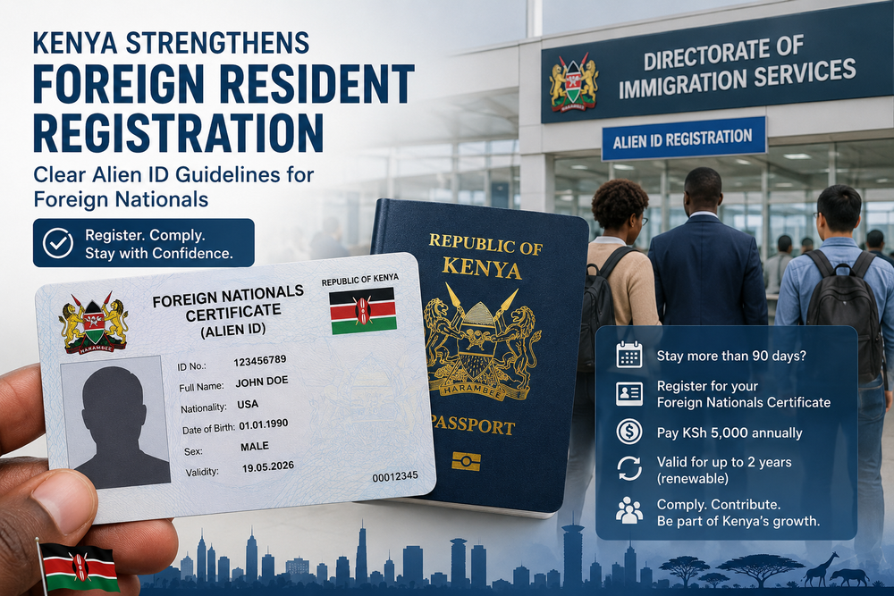 Kenya Strengthens Foreign Resident Registration with Clear Alien ID Guidelines