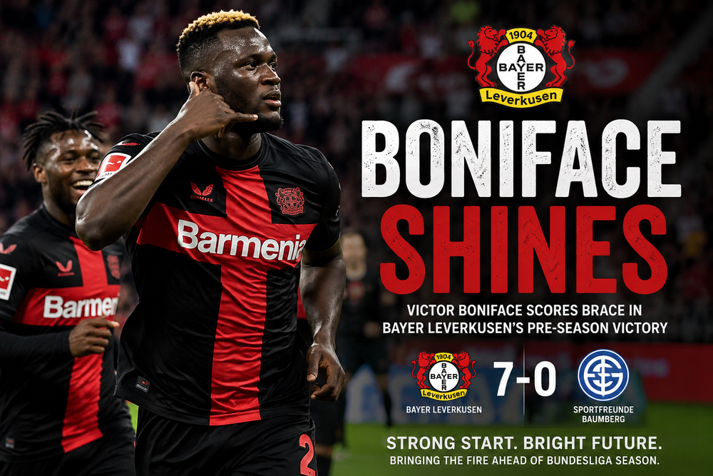 Boniface Sends Strong Bundesliga Warning with Brilliant Pre-Season Brace