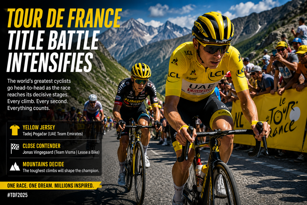 Tour de France Title Race Heats Up as Champions Battle for Yellow