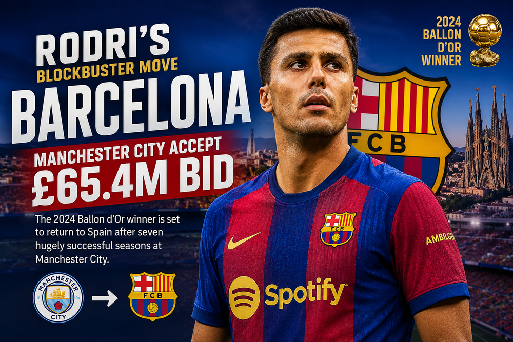 Rodri’s Blockbuster Barcelona Move: Man City Accept £65.4m Bid