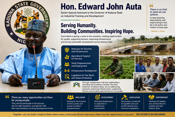 Hon. Edward John Auta Champions Youth Inclusion and Community Development in Kaduna