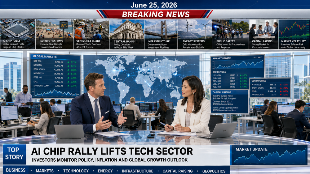 📰 WBN Breaking News – June 25, 2026: Heatwave Disruption, AI Risk, Rate Uncertainty, And Infrastructure Deals Reshape Global Business Outlook
