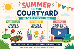 Summer in the Courtyard Returns to Willowbrook with Free Family Fun All Season Long