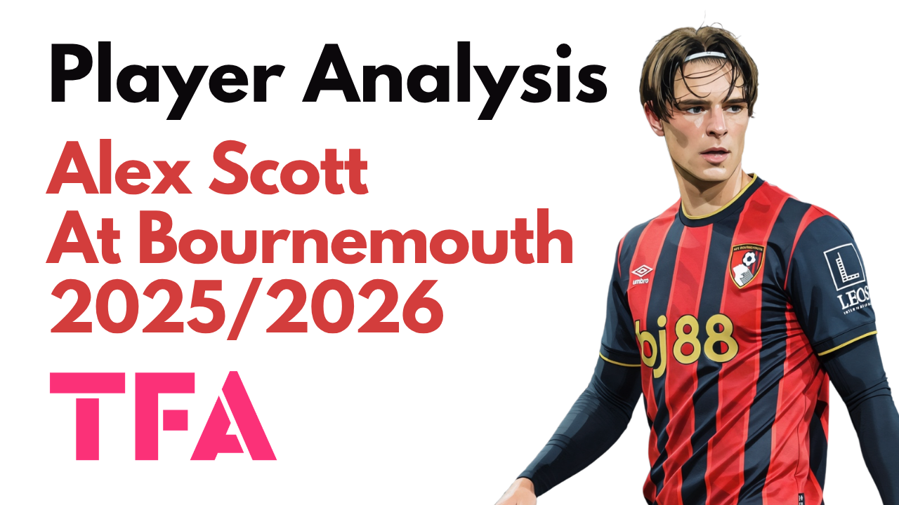 Alex Scott Scout Report At AFC Bournemouth 2025/2026: The Perfect Fit For Andoni Iraola’s Vertical Model – Player Analysis