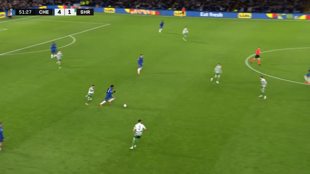 Josh Acheampong Scout Report At Chelsea 2025/2026: The Blues' Next Defensive Leader? – Player Analysis 4 acheampong ball carrying uecl 2