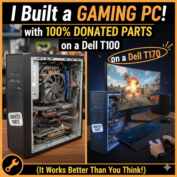 I built a GAMING PC with 100% DONATED PARTS on a Dell T1700 (It works better than you think!)
