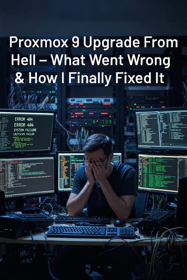 Proxmox 9 Upgrade From Hell – What Went Wrong & How I Finally Fixed It