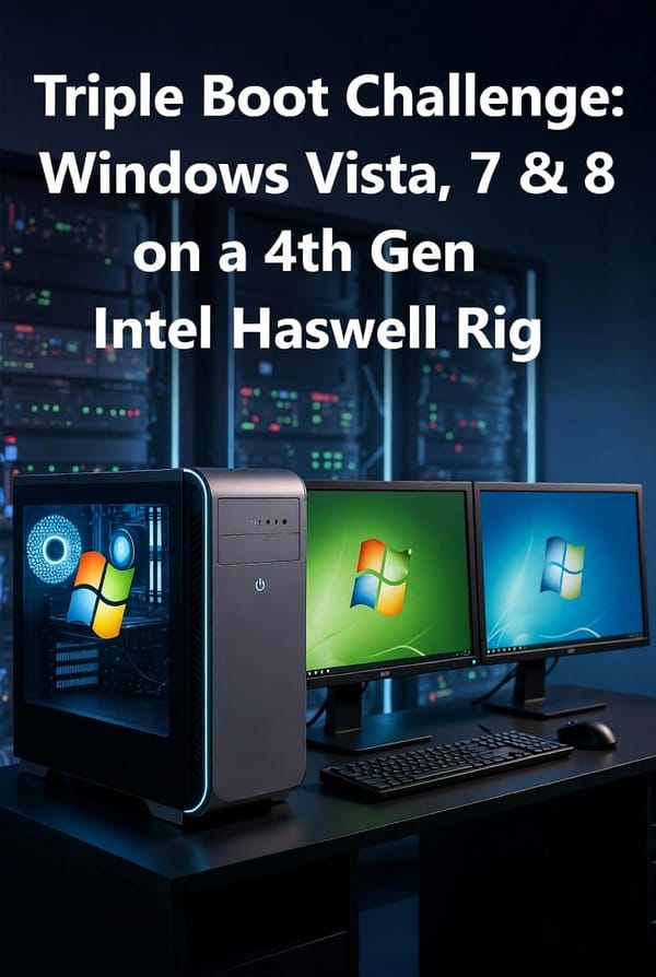 Triple Boot Challenge-Vista-7 & 8 on a 4th Gen Haswell Rig