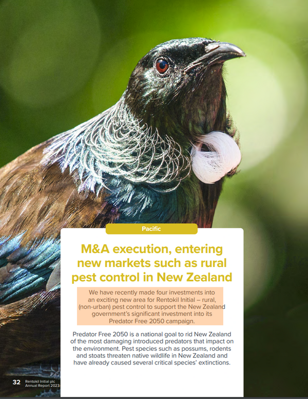 Rentokil Initial Takes Over the Aerial Poisoning of New Zealand