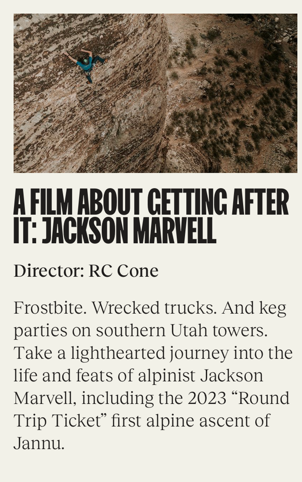 Official Selection: 2024 5Point Film Festival | A film about getting after it: Jackson Marvell