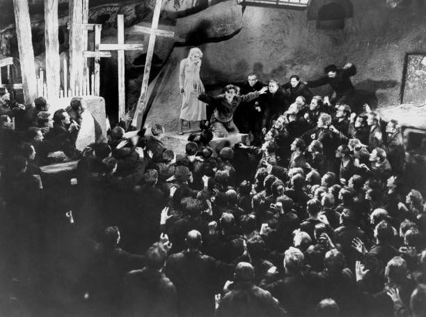 Actress Brigitte Helm in a scene from the movie "Metropolis"