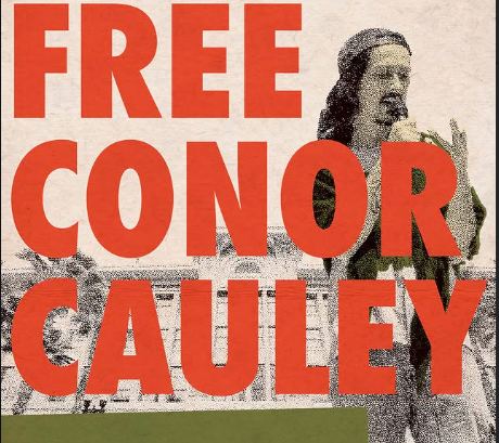 Free Conor Cauley! Protesting for Palestine Is Not a Crime!
