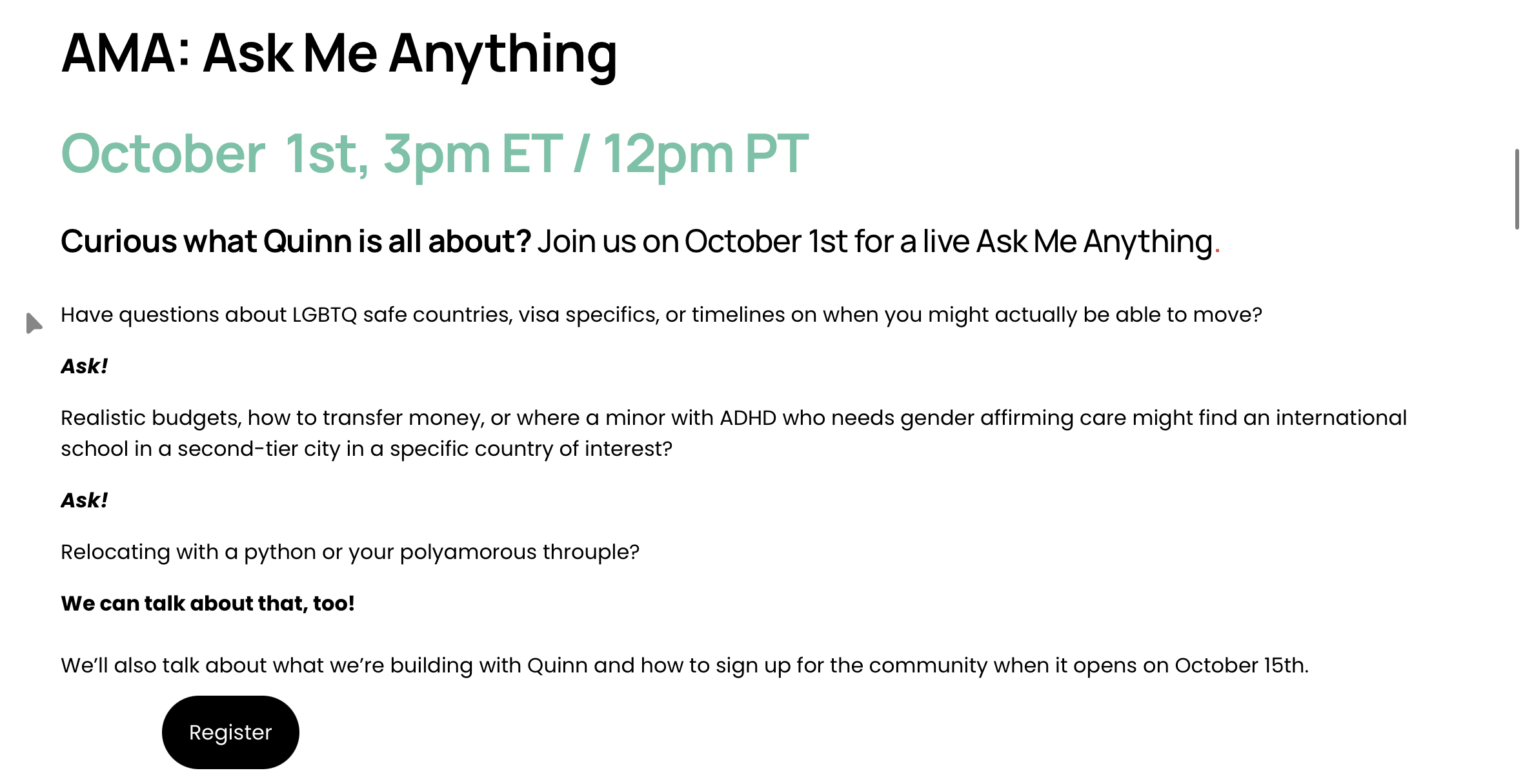 Newsletter #9: Join Quinn, the Queer International Network; Plus, Queer Food, and What (Almost) Everyone Gets Wrong About Names