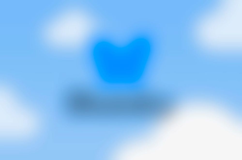 blue sky logo all blurry