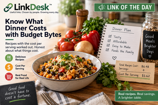 Link Of The Day: Know What Dinner Costs With Budget Bytes