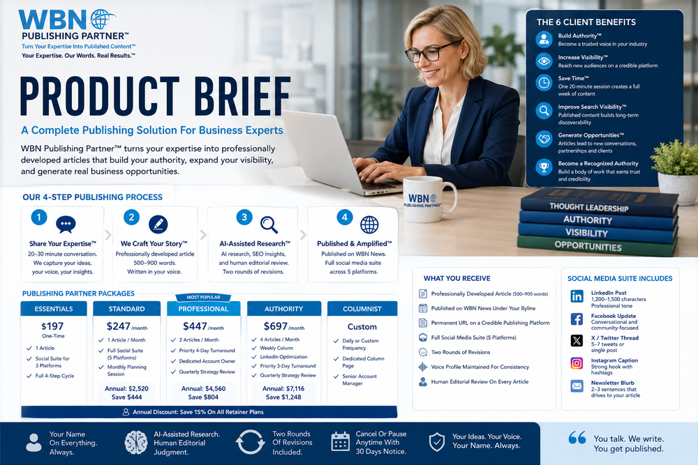 Revenue Stream: Product Brief - WBN Publishing Partner