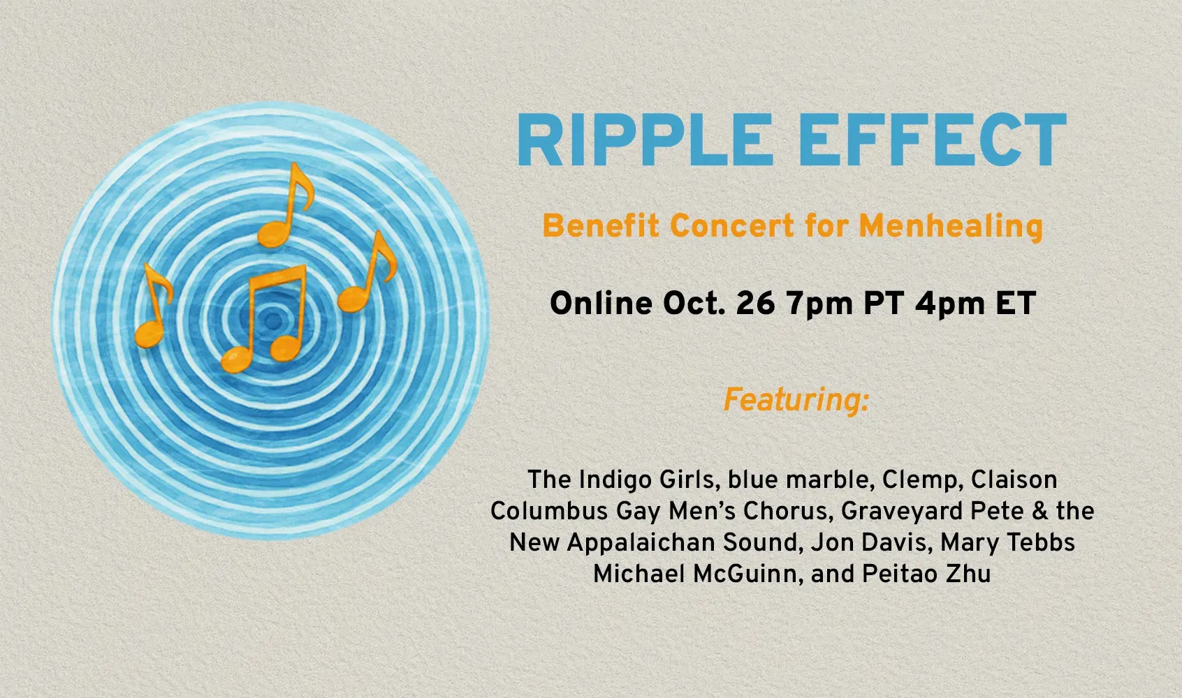 Free Benefit Concert for Survivors on Oct 26
